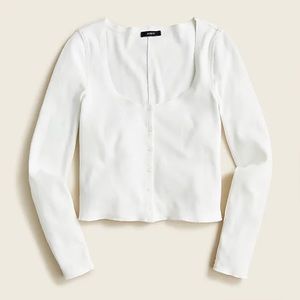 Brand new, J.Crew rib scoop neck cardigan size M.